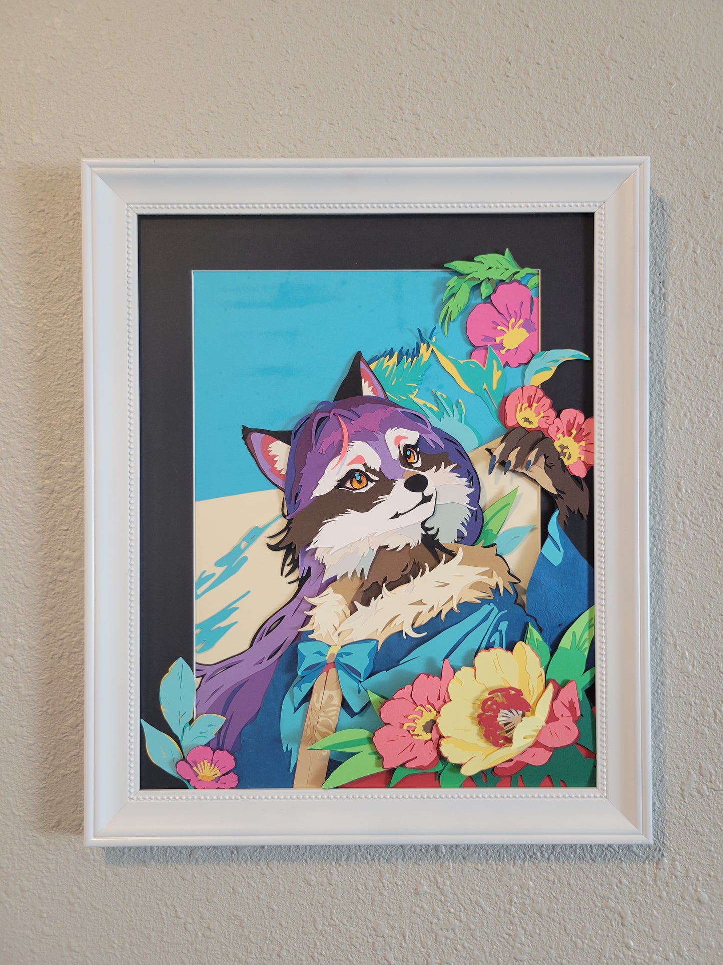Urban Animal Portrait - Purple Breeze Raccon