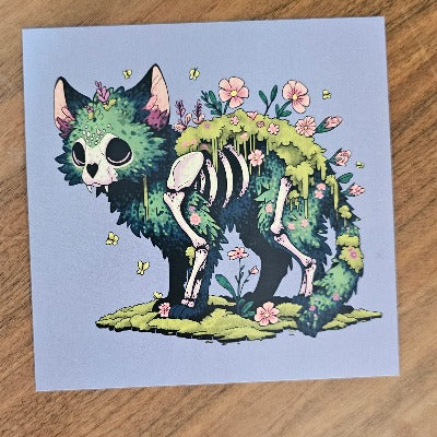 Bone Gardener - Floral Kitty