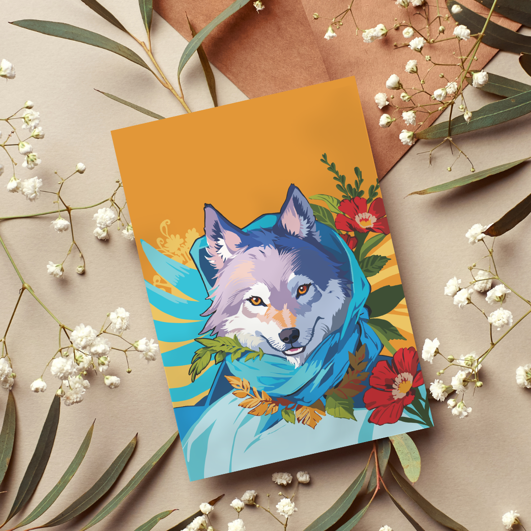 Urban Animal Portrait - Cloaked Wolf