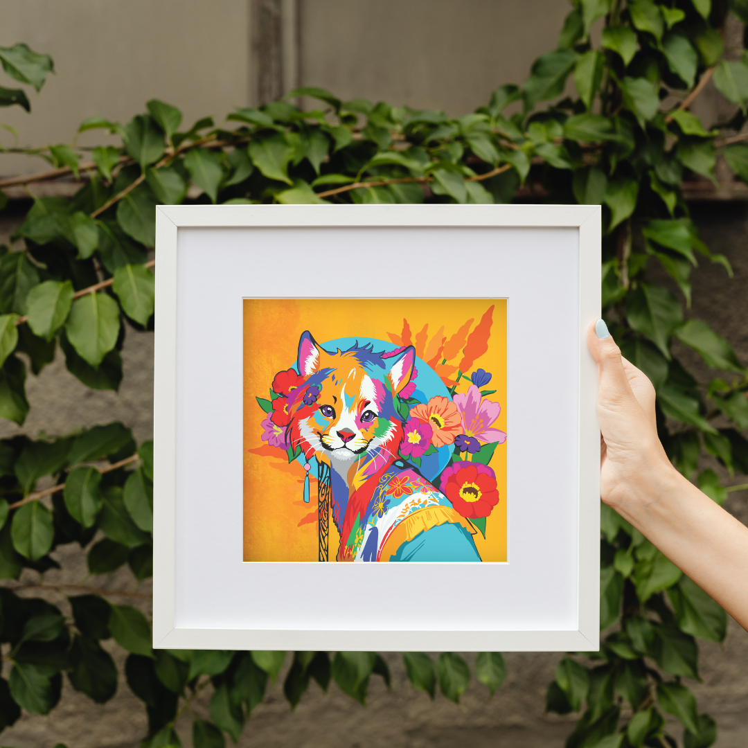 Urban Animal Portrait - Flower Feline