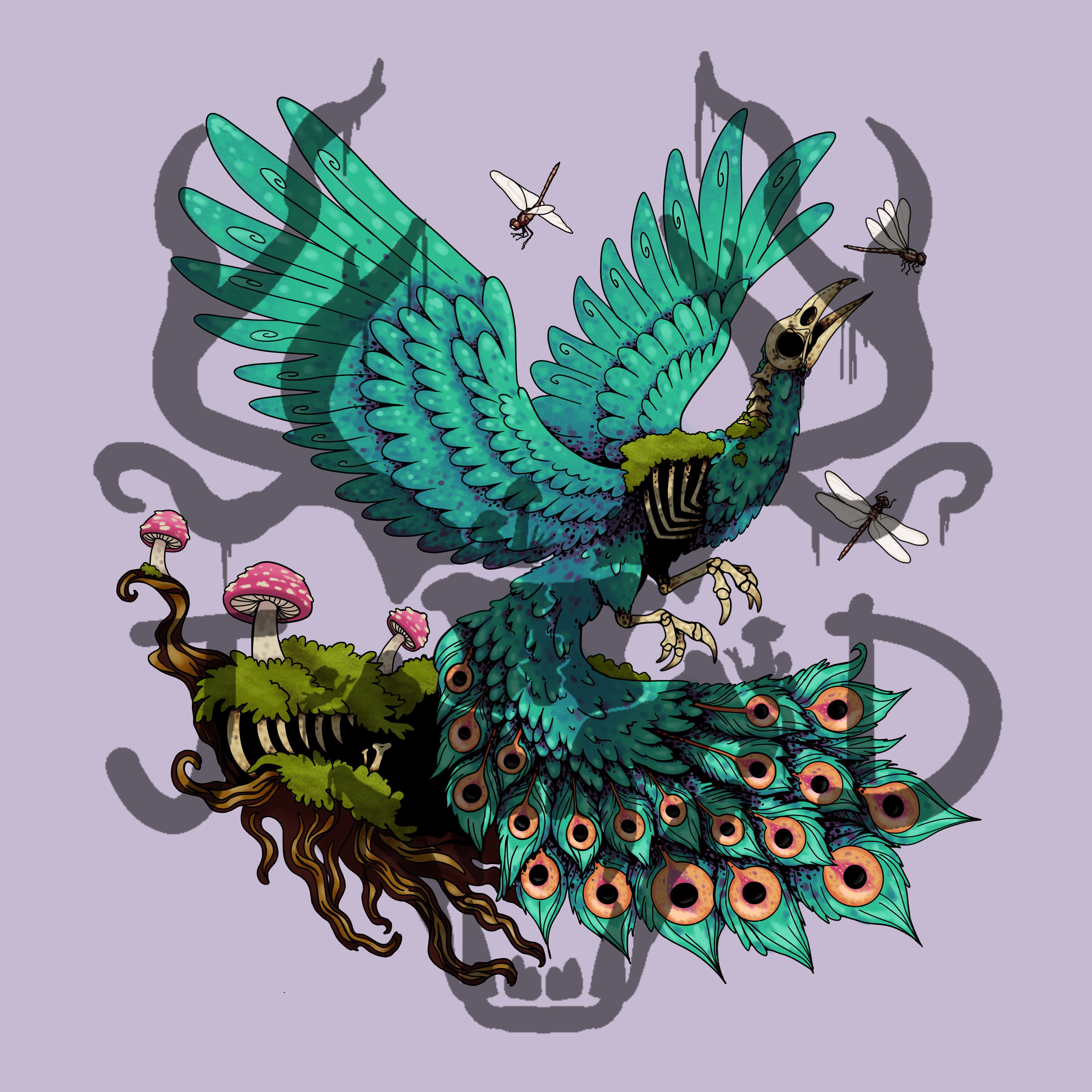 Bone Gardener - Rising Peacock – Jade Doe Co