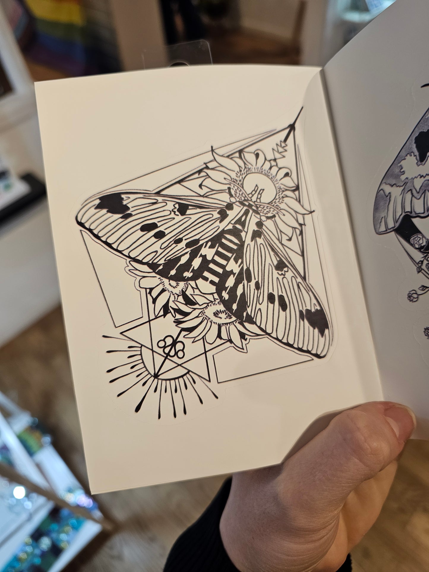 Coloring Book - Astrology Moth Sticker