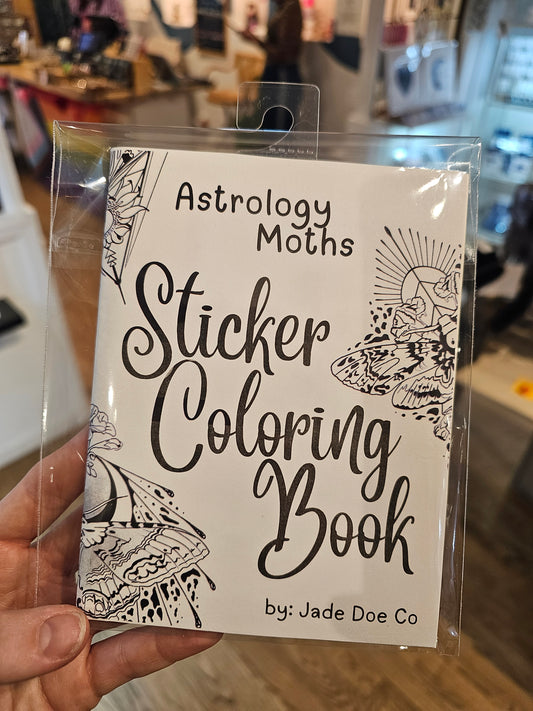 Coloring Book - Astrology Moth Sticker