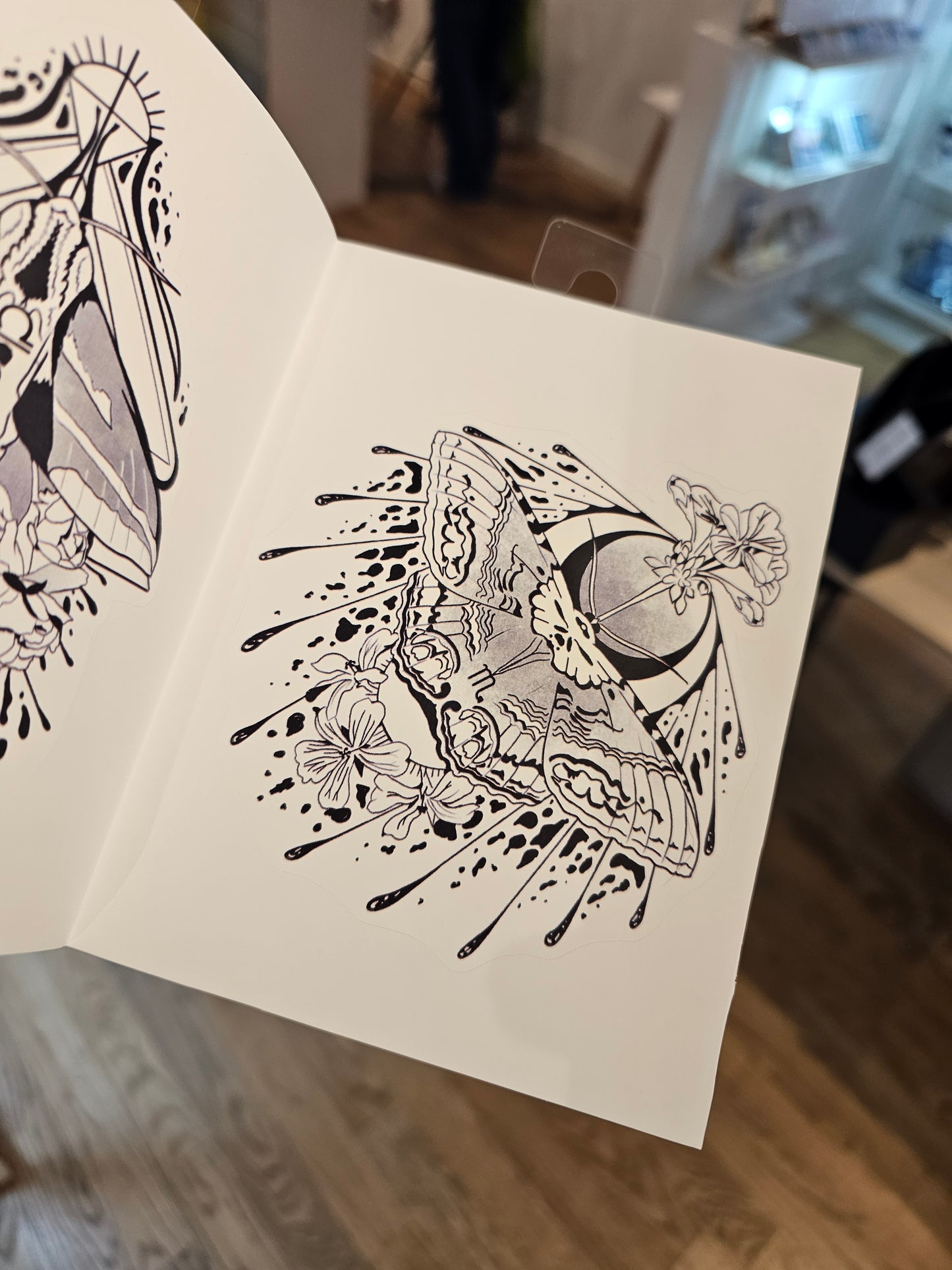 Coloring Book - Astrology Moth Sticker