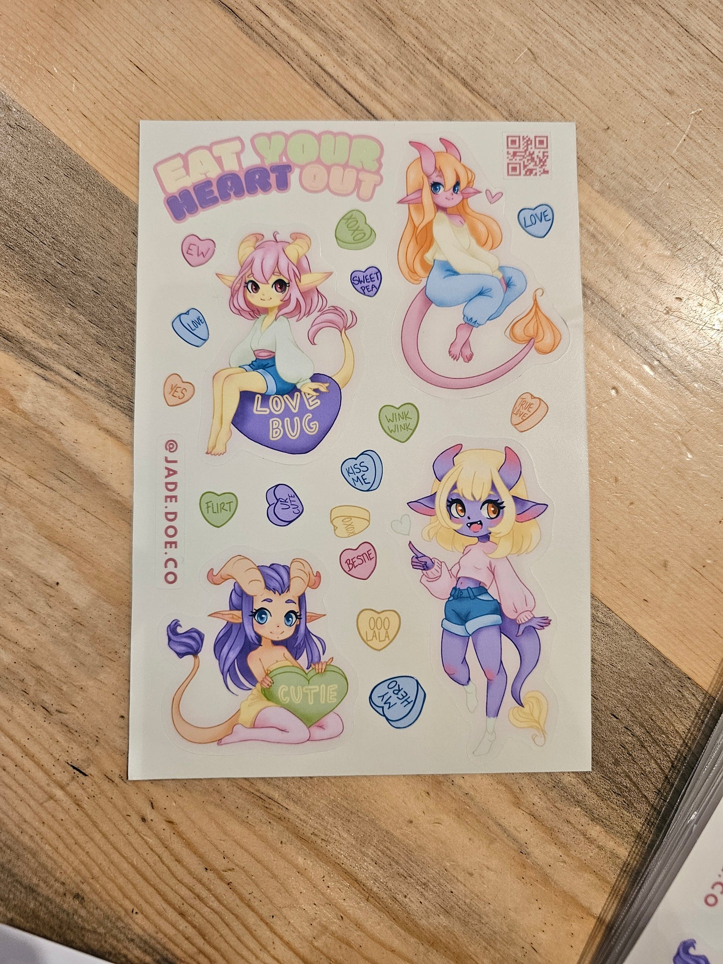 Sticker Sheet - Eat Your Heart Out